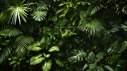 dense green plant life in forest