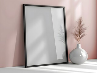 Poster - Sleek Matte Black Minimalist Frame for Contemporary Art Display
