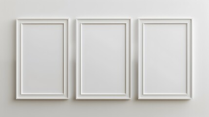 Poster - Minimalist Modern White Glossy Frame for Contemporary Interior Decor