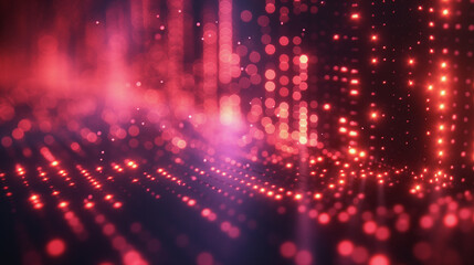 Poster - A red and purple background with a lot of dots