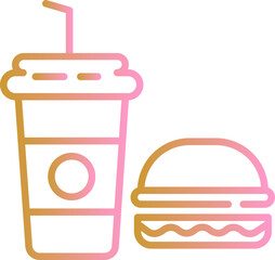 Sticker - Junk Food Vector Icon