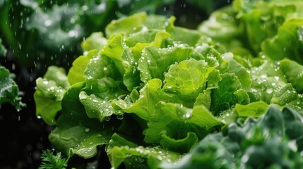 Canvas Print - Cultivating Vegetables Hydroponically on a Farm