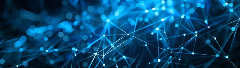 Glowing blue patterns symbolizing a seamless network of information