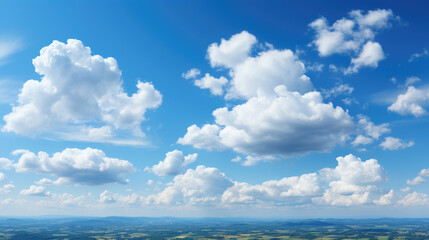 Sticker - Blue sky and white clouds background	