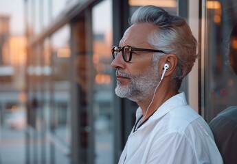 Photo of a middle-aged man with AirPods