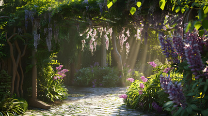 Wall Mural - wisteria flowers