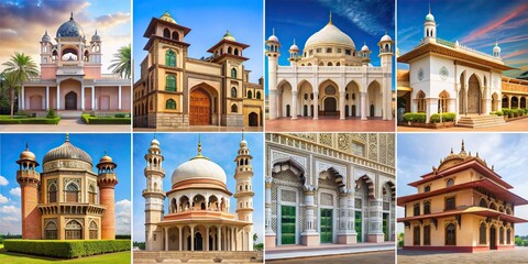 Wall Mural - Various styles of architectural designs , architecture, building, modern, traditional, futuristic, urban