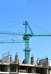 Wall Mural - Crane and high-rise construction