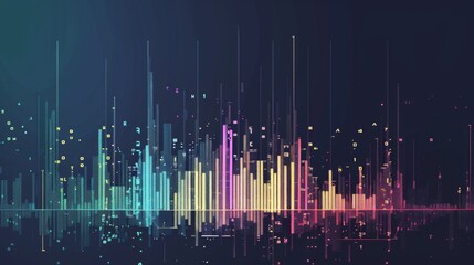 Aufkleber - A histogram graph displaying frequency distribution of financial data, with bars showing the occurrence of specific values.