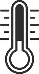 Poster - minimalist thermometer icon indicating rising temperature