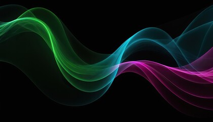 green blue and pink wave abstract background