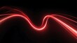 © Touhid09 - 3D Render, Red Speed neon light trail on dark background, abstract motion curve light beam of fast moving, technology concept. Generative Ai.