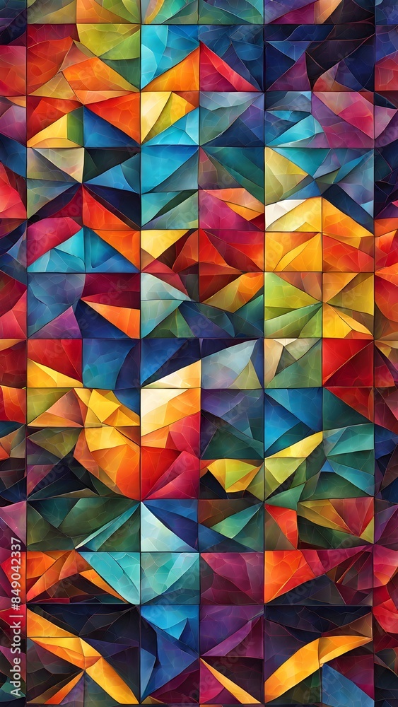 abstract geometric patchwork illustration