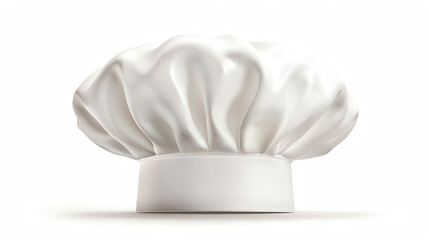 White chef hat isolated on white background. 3D illustration.
