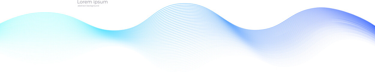 Poster - Vector wave dynamic music lines. Blue-violet abstract lines. Sound waves on transparent background for your design. Vector EPS 10