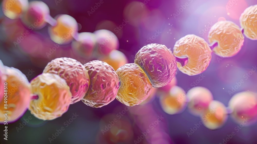 Streptococcus Pyogenes Examples Streptococcus pyogenes bacteria. 3D computer illustration of ...