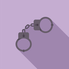 Poster - Metal handcuffs locking up symbolizing law enforcement and security