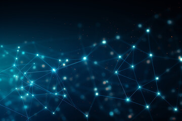 Wall Mural - abstract blue network background