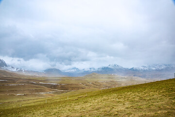 Ganjia Secret Realm, Gannan Tibetan Autonomous Prefecture, Gansu Province - grassland under the snow-capped mountains