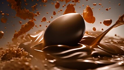 Poster - Chocolate Egg Splash Generative AI