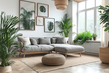 Wall Mural - interior,living room,cathedral,design,vaulted,home,pitched,ceiling,scandinavian,apartment,armchair,coffee table,contemporary,couch,cosy,decor,flat,floor,flooring,furniture,house