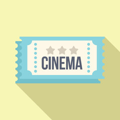 Canvas Print - Cinema ticket is laying on a surface, showing a three star rating