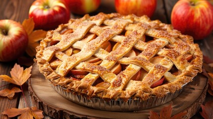 Tasty homemade pies made with crisp apples