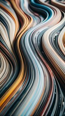 Poster - The image is a colorful, abstract piece of art featuring a series of lines