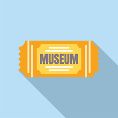 Canvas Print - Yellow museum ticket granting access to a cultural exhibition