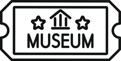 Poster - Museum ticket granting access to a cultural institution for viewing historical artifacts