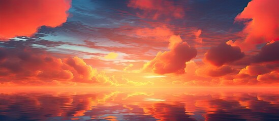 Poster - Orange hues rose. Creative banner. Copyspace image