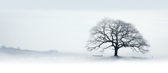 Poster - Tree isolated on white background. Creative banner. Copyspace image