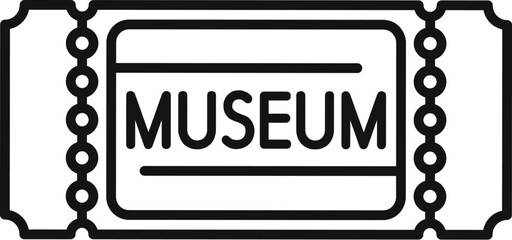 Sticker - Museum ticket granting access to art and history exhibits