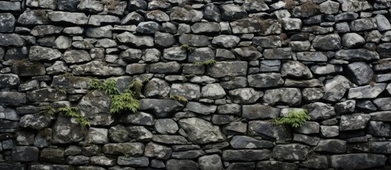 Leinwandbilder - The Stone wall. Creative banner. Copyspace image