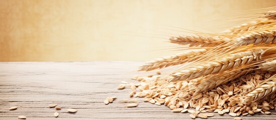 Poster - Oat. Creative banner. Copyspace image