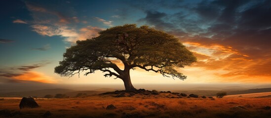 Poster - The big tree. Creative banner. Copyspace image