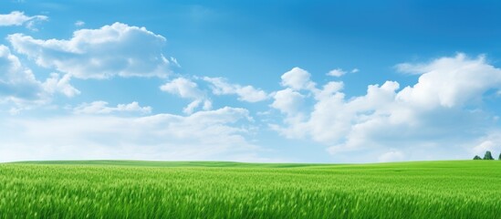 Poster - Green grass field. Creative banner. Copyspace image