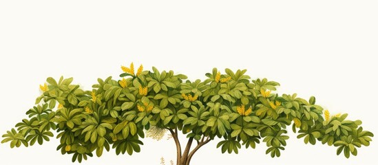 Poster - Papaya tree. Creative banner. Copyspace image