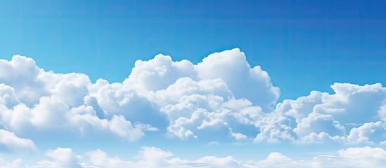 Aufkleber - Soft white clouds against blue sky background and empty space. Creative banner. Copyspace image