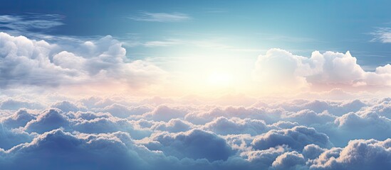 Poster - The clouds on the sky Bright and shadow. Creative banner. Copyspace image