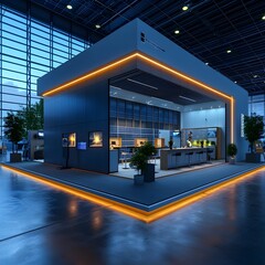 Poster - Futuristic Microgrid at a Modern Trade Show Exhibition