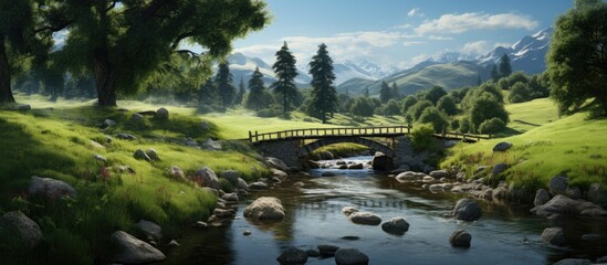 Aufkleber - Creek. Creative banner. Copyspace image