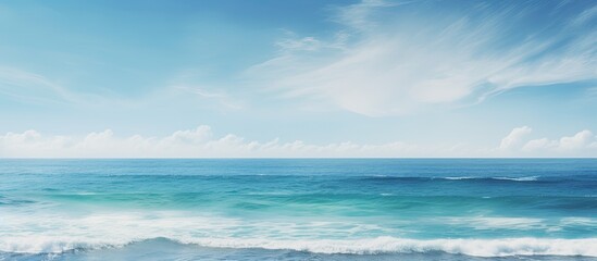 Poster - sea scape. Creative banner. Copyspace image