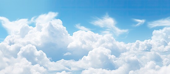 Poster - Blue sky with white clouds copy space