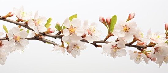 Poster - almond flower isolated. Creative banner. Copyspace image