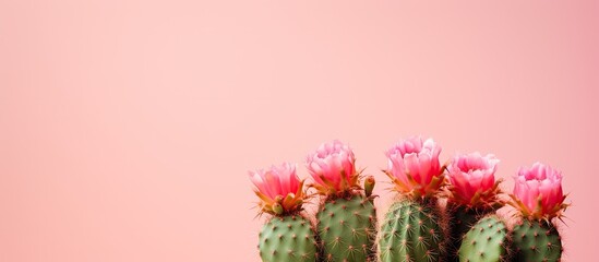 Poster - The image of the beautiful cactus. Creative banner. Copyspace image