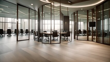 Poster - Modern Office Conference Room With City View Generative AI