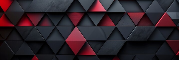 Aufkleber - Dark grey, red and black geometric background with dark gray and deep burgundy charcoal colors in geometric shapes.