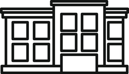 Poster - modern building facade with large windows is representing the concept of urban architecture