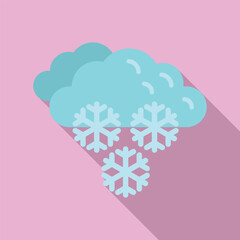 Poster - blue cloud casting snowflakes representing winter, snow, cold weather and low temperatures